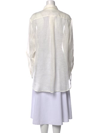 The Row Linen Plaid Print Tunic