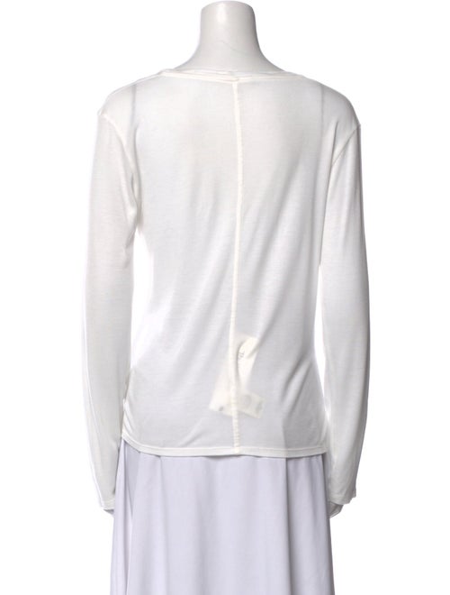 The Row Bateau Neckline Long Sleeve Top