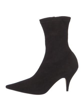 The Row Liisa High Heel Bootie Suede Sock Boots