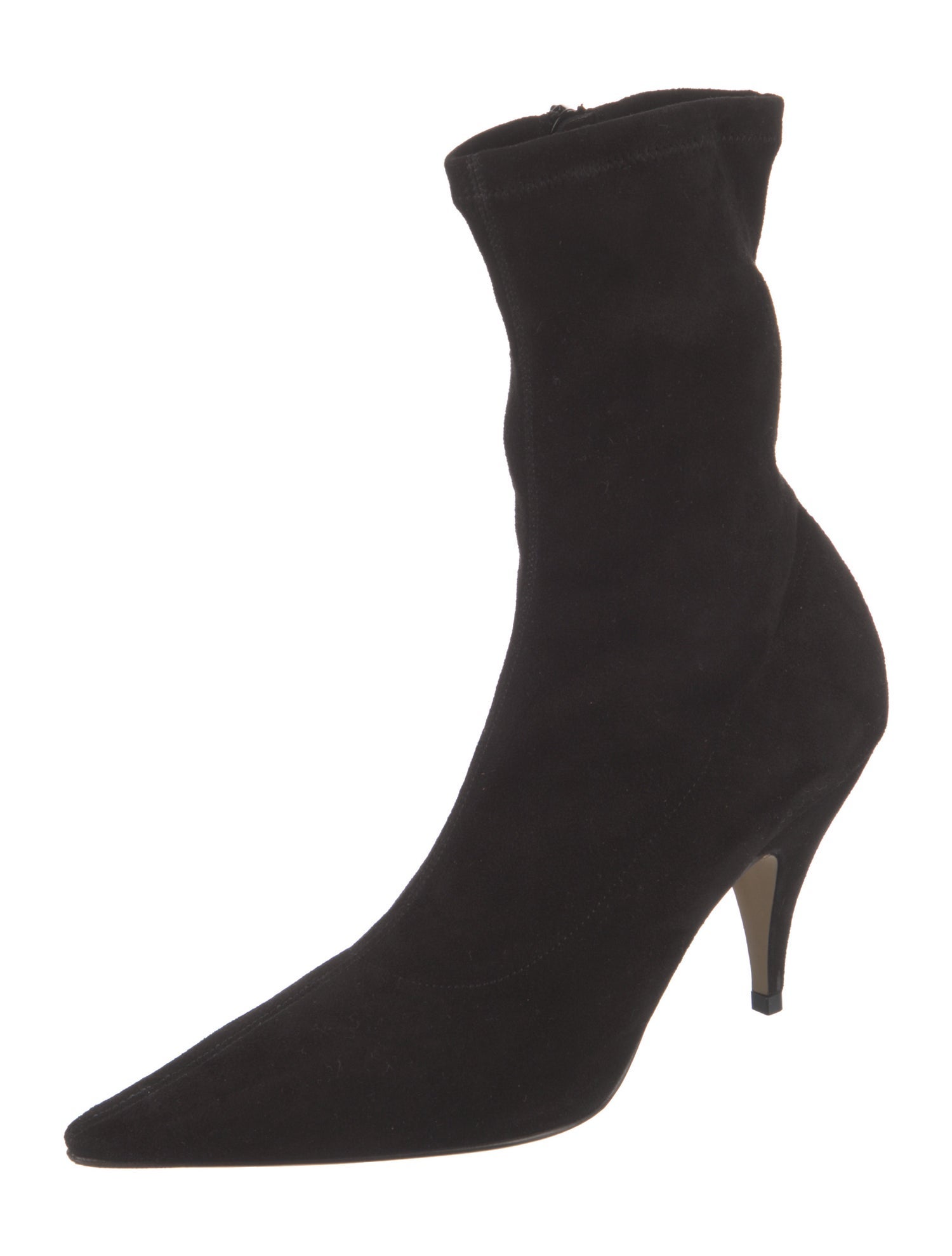 The Row Liisa High Heel Bootie Suede Sock Boots