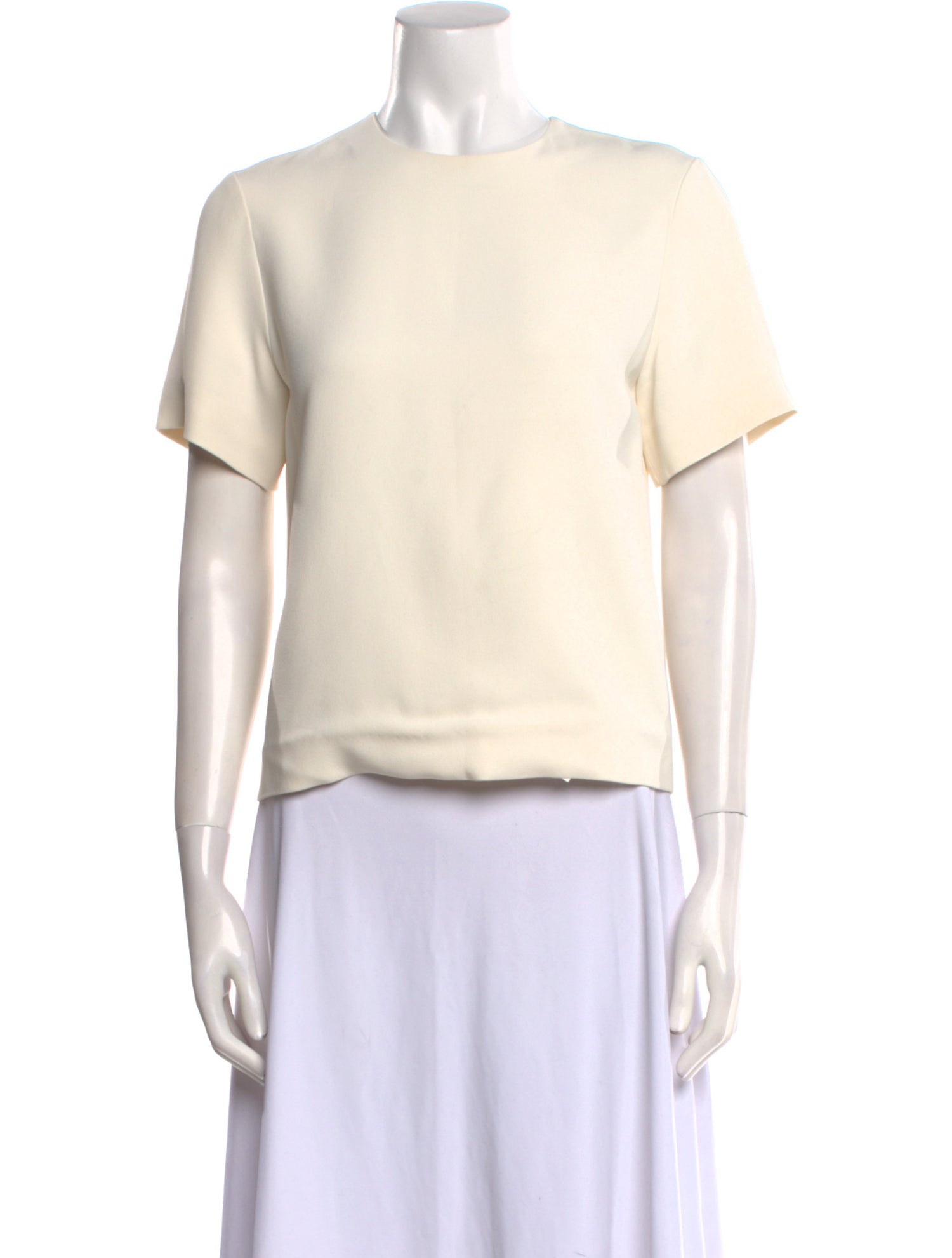 The Row Silk Crew Neck Top