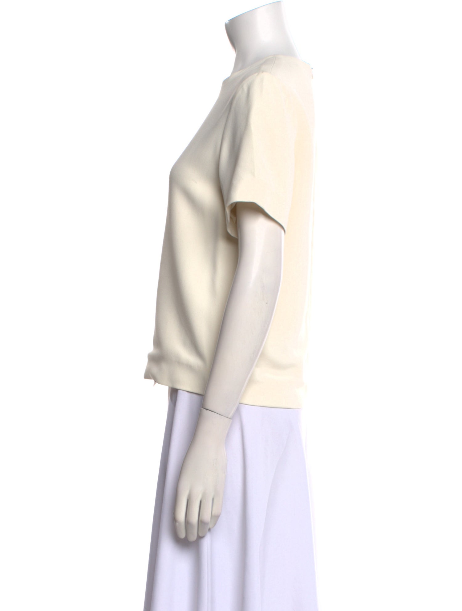 The Row Silk Crew Neck Top