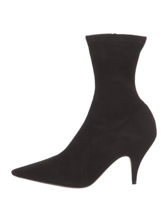 The Row Liisa High Heel Bootie Suede Sock Boots
