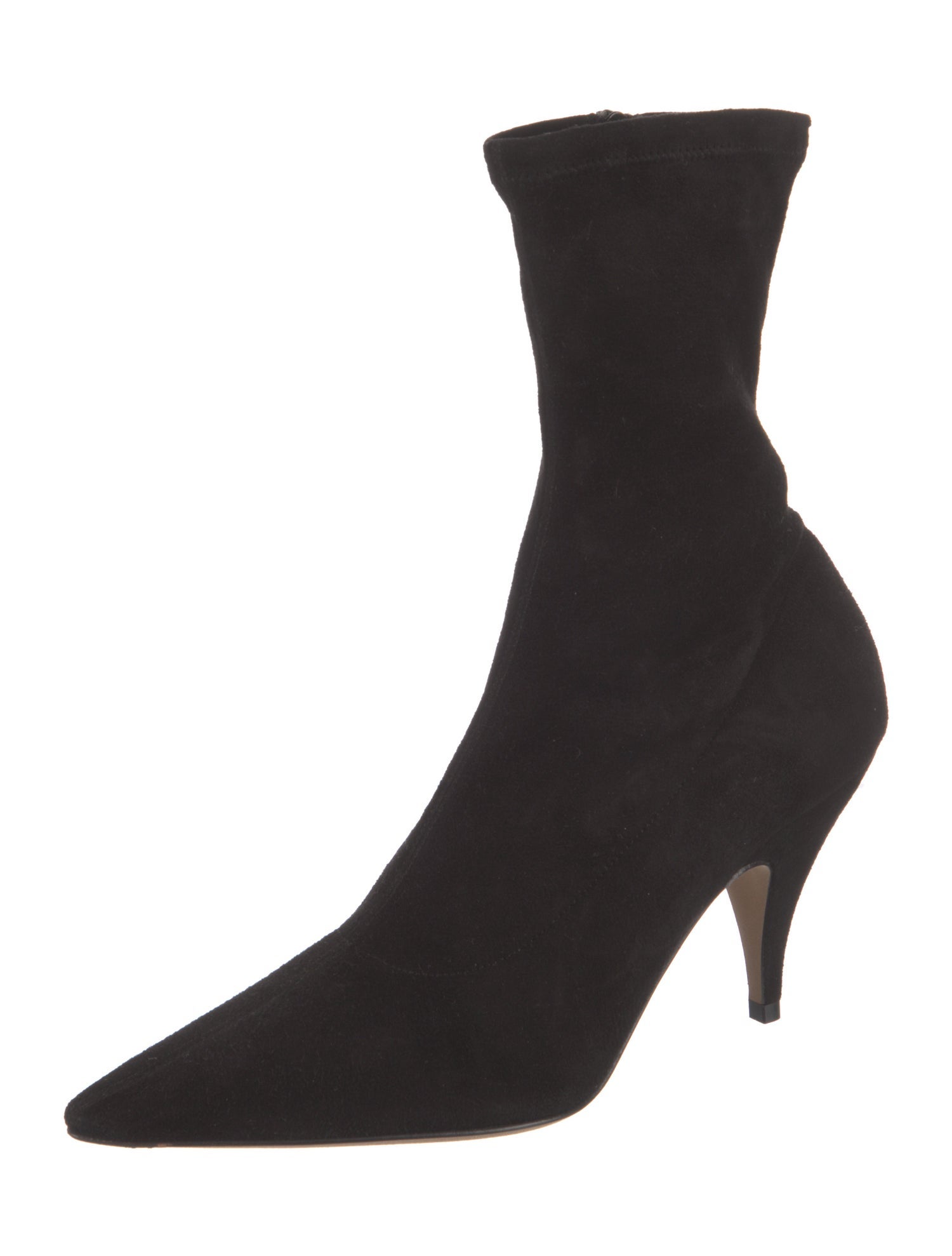 The Row Liisa High Heel Bootie Suede Sock Boots