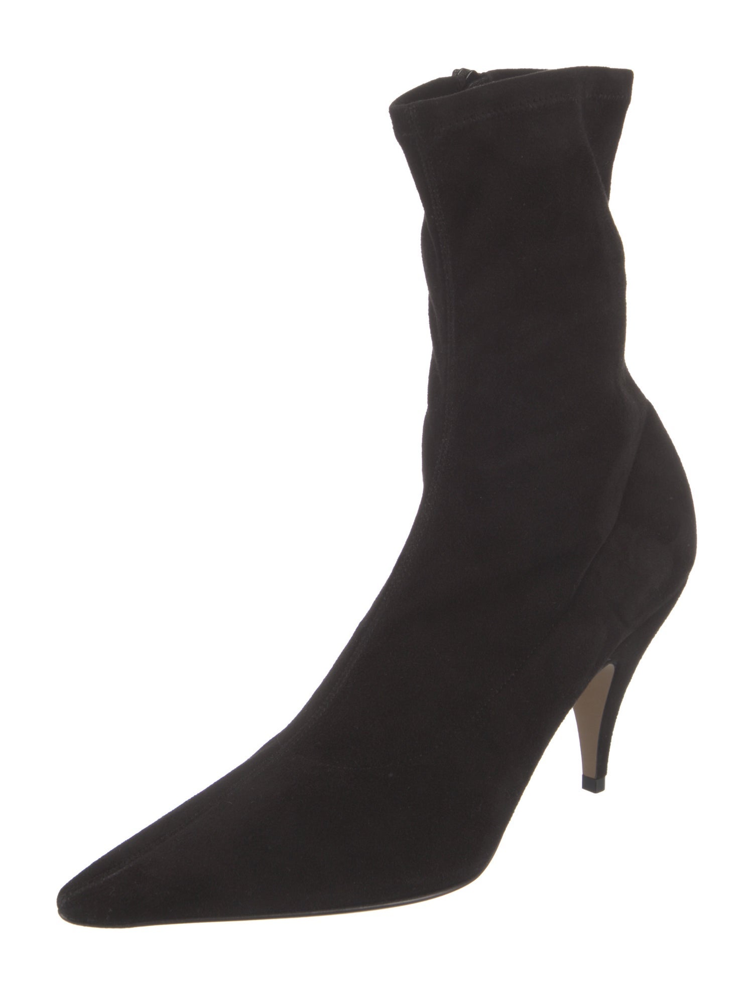 The Row Liisa High Heel Bootie Suede Sock Boots