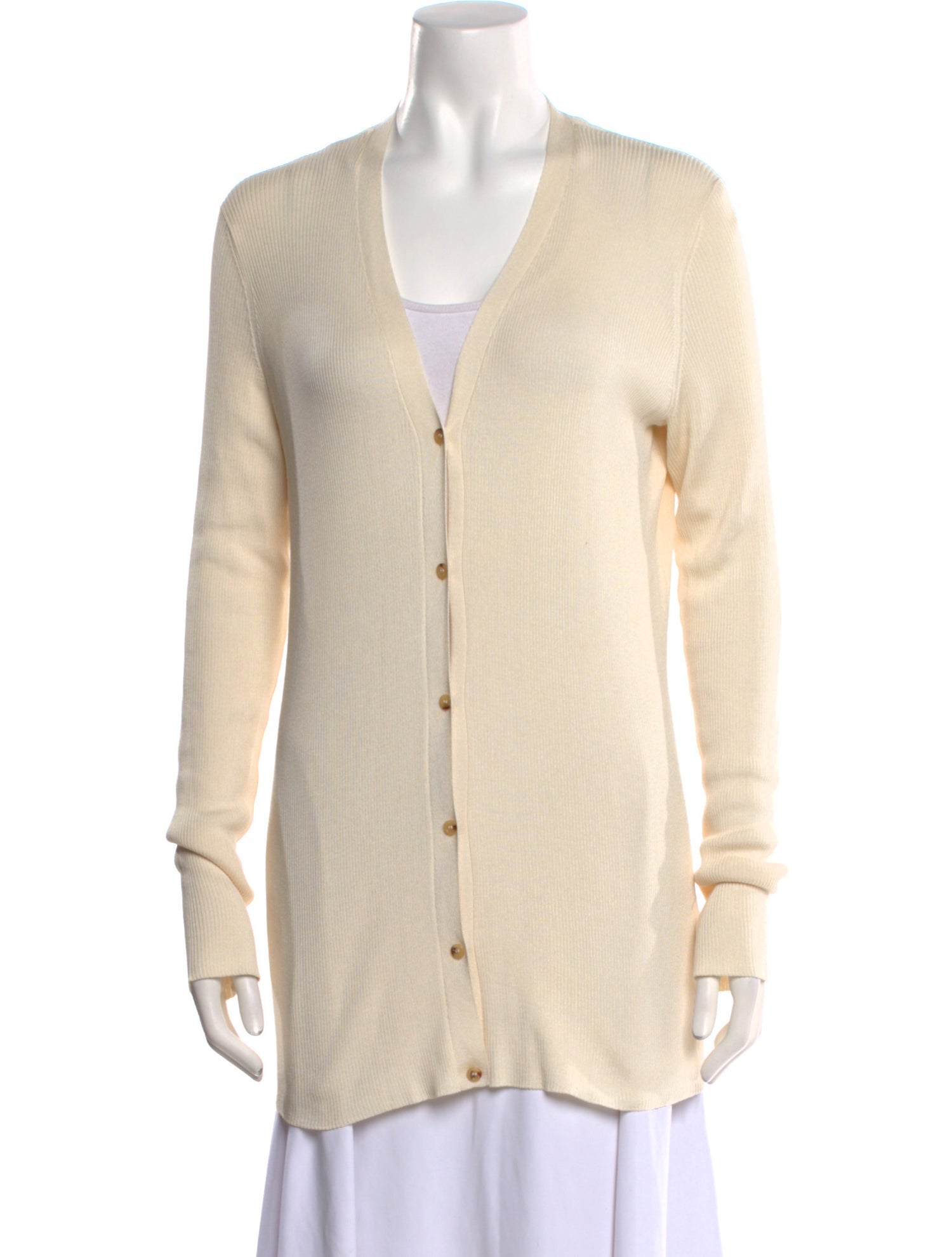 The Row Silk V-Neck Sweater