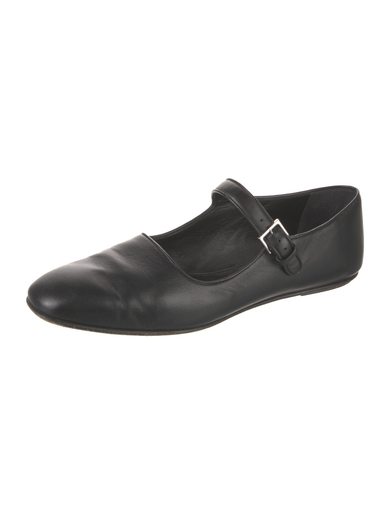 The Row Ava Leather Mary Jane Flats