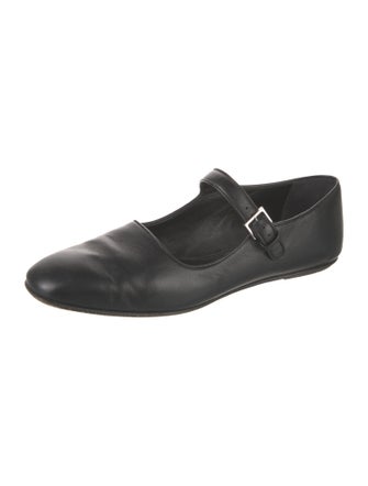 The Row Ava Leather Mary Jane Flats