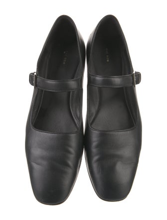 The Row Ava Leather Mary Jane Flats