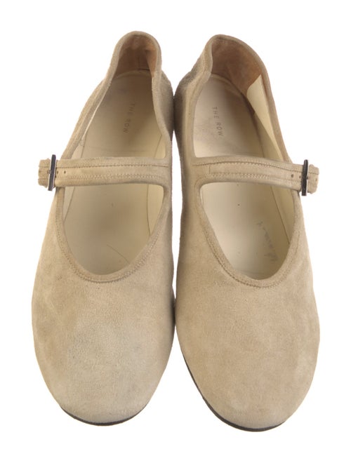 The Row Boheme Suede Mary Jane Flats