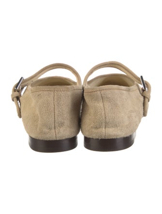 The Row Boheme Suede Mary Jane Flats