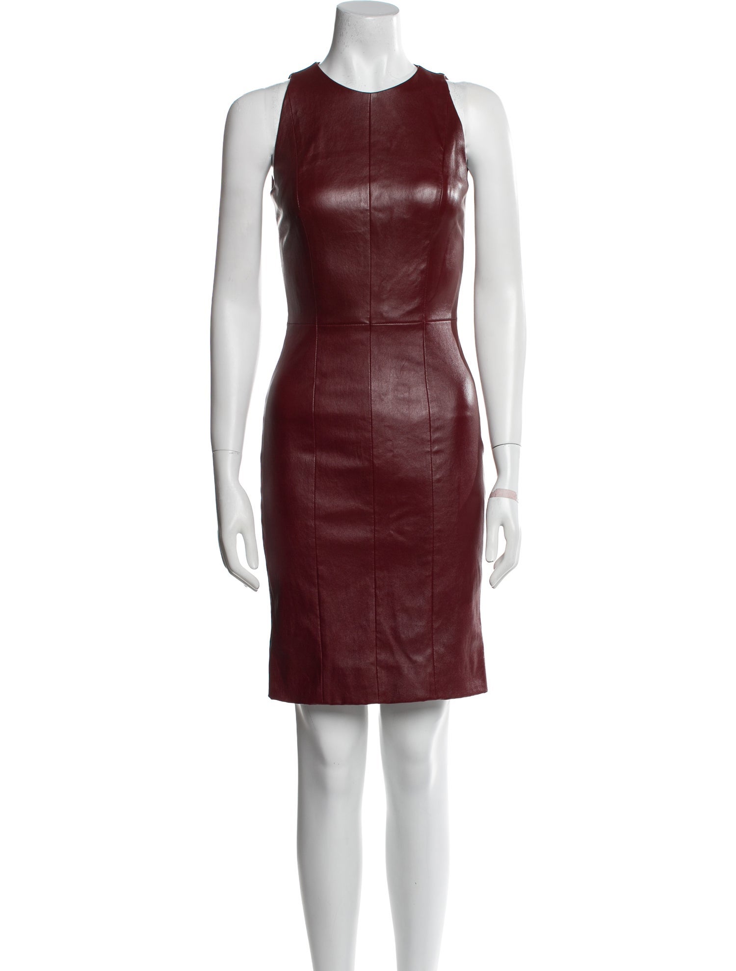 The Row Lambskin Knee-Length Dress