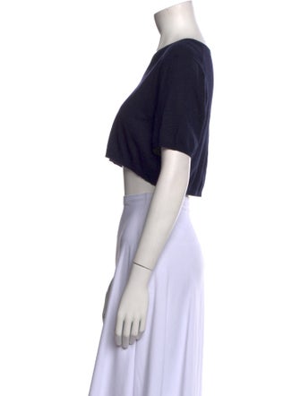 The Row Wool V-Neck Crop Top