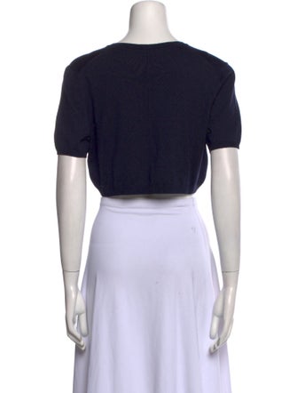 The Row Wool V-Neck Crop Top