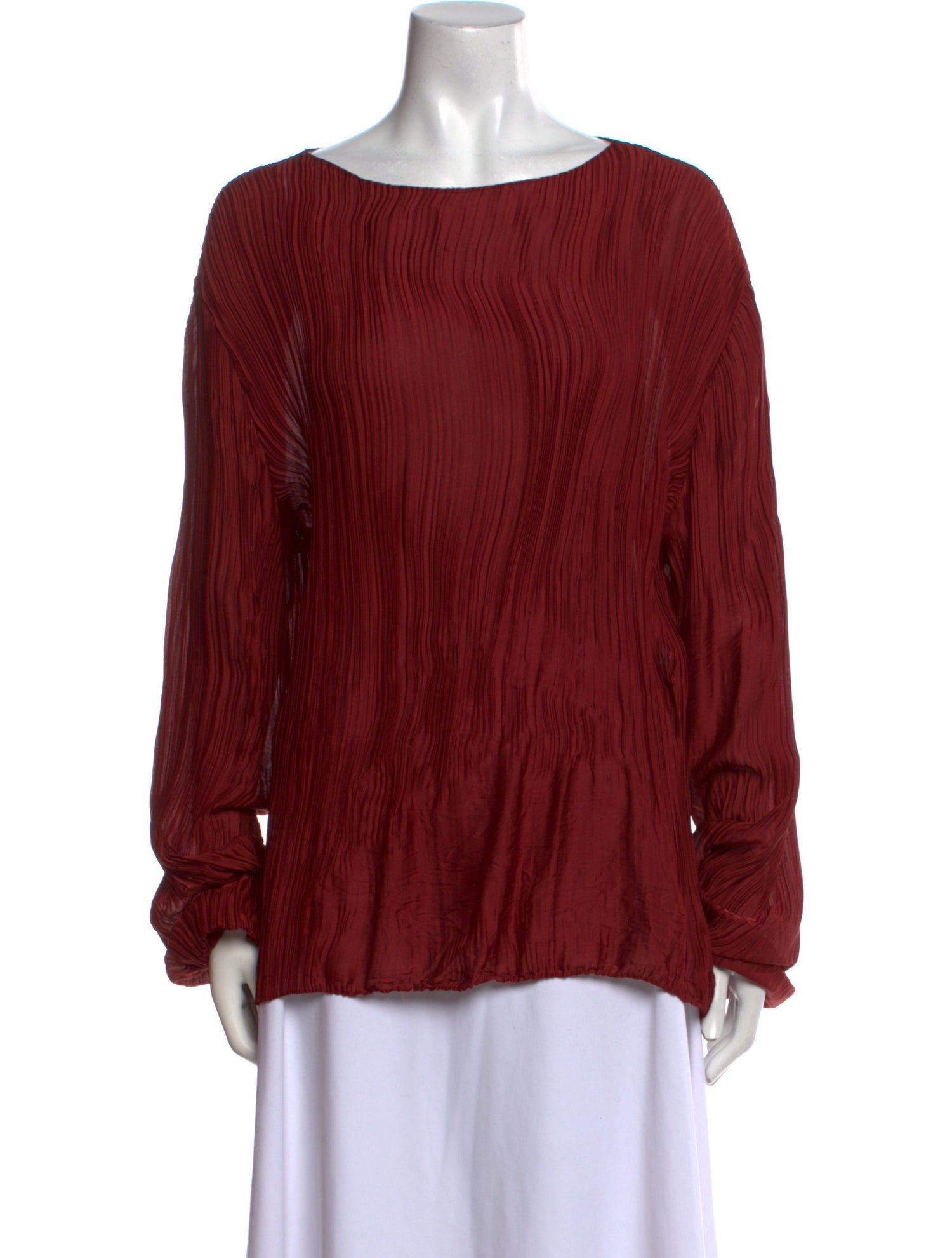 The Row Silk Scoop Neck Blouse
