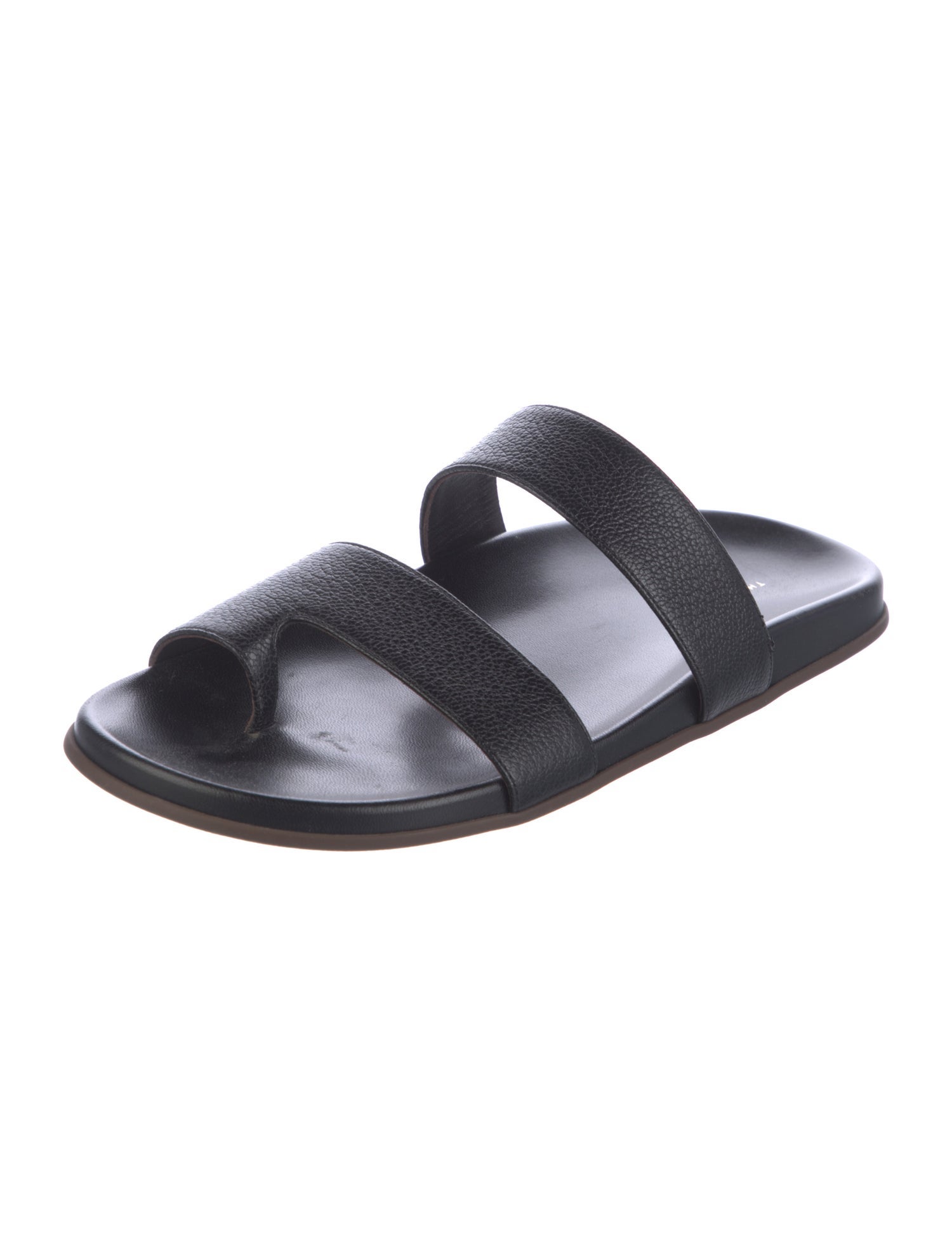 The Row Hugh Sandal Leather Slides