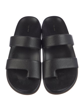 The Row Hugh Sandal Leather Slides