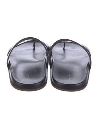 The Row Hugh Sandal Leather Slides