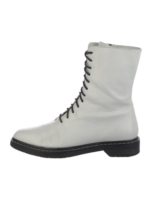 The Row Fara Leather Combat Boots