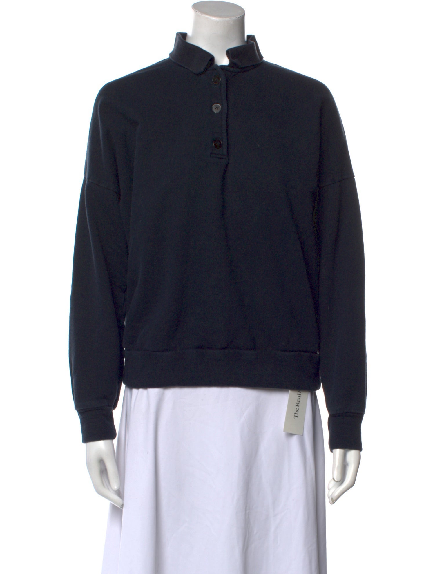 The Row Mock Neck Long Sleeve Sweatshirt