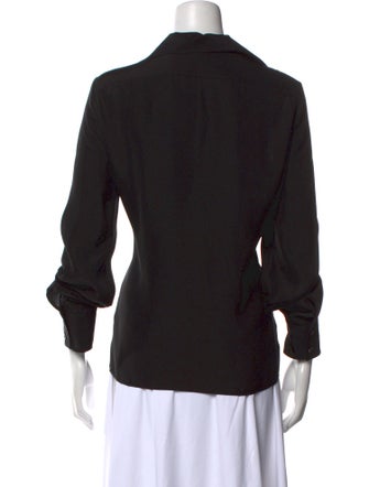 The Row Silk Long Sleeve Button-Up Top