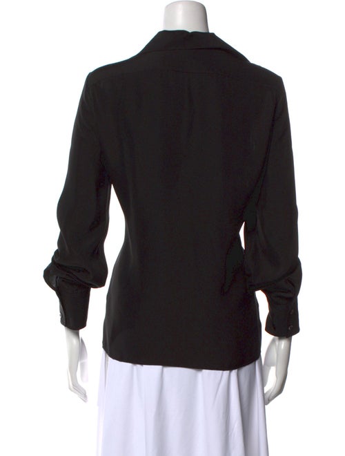 The Row Silk Long Sleeve Button-Up Top