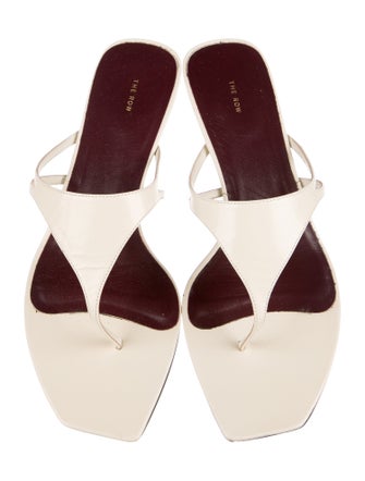 The Row Graphic Thong Kitten Leather Slides