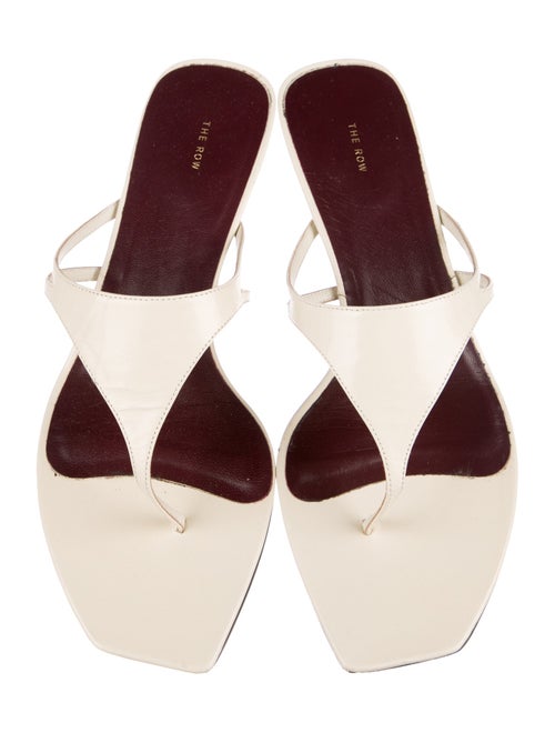 The Row Graphic Thong Kitten Leather Slides