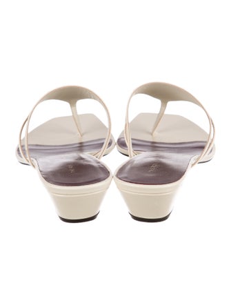 The Row Graphic Thong Kitten Leather Slides