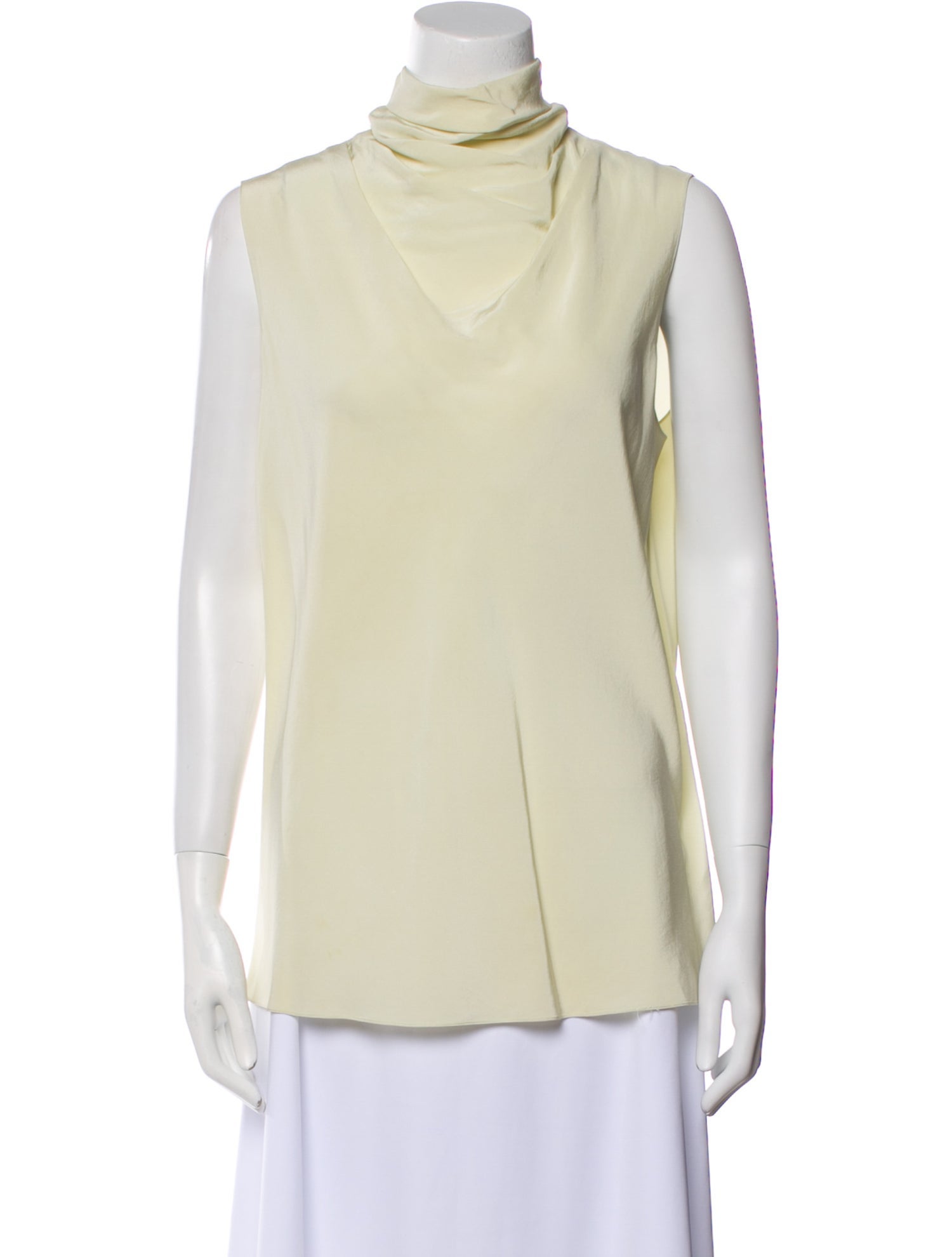 The Row Silk Mock Neck Top