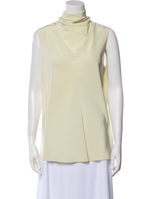 The Row Silk Mock Neck Top
