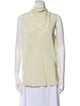 The Row Silk Mock Neck Top