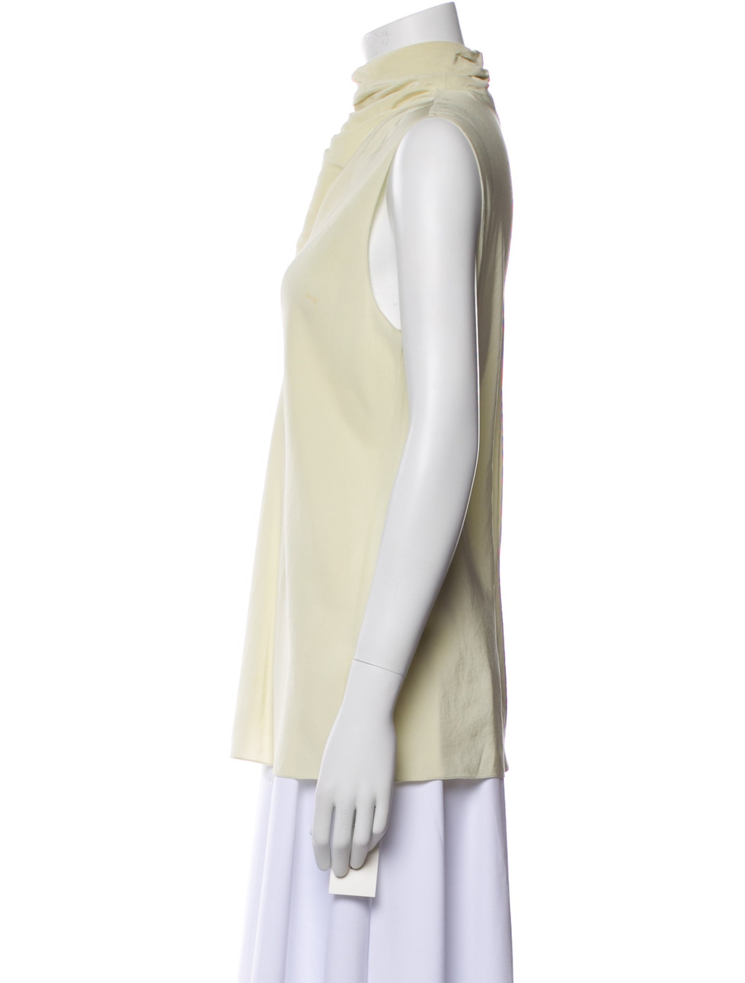 The Row Silk Mock Neck Top