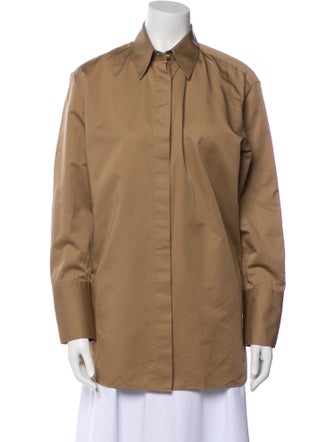 The Row Long Sleeve Button-Up Top