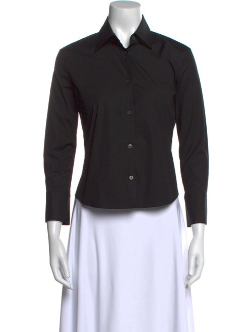 The Row Frou Three-Quarter Sleeve Button-Up Top