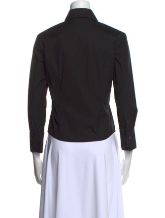 The Row Frou Three-Quarter Sleeve Button-Up Top