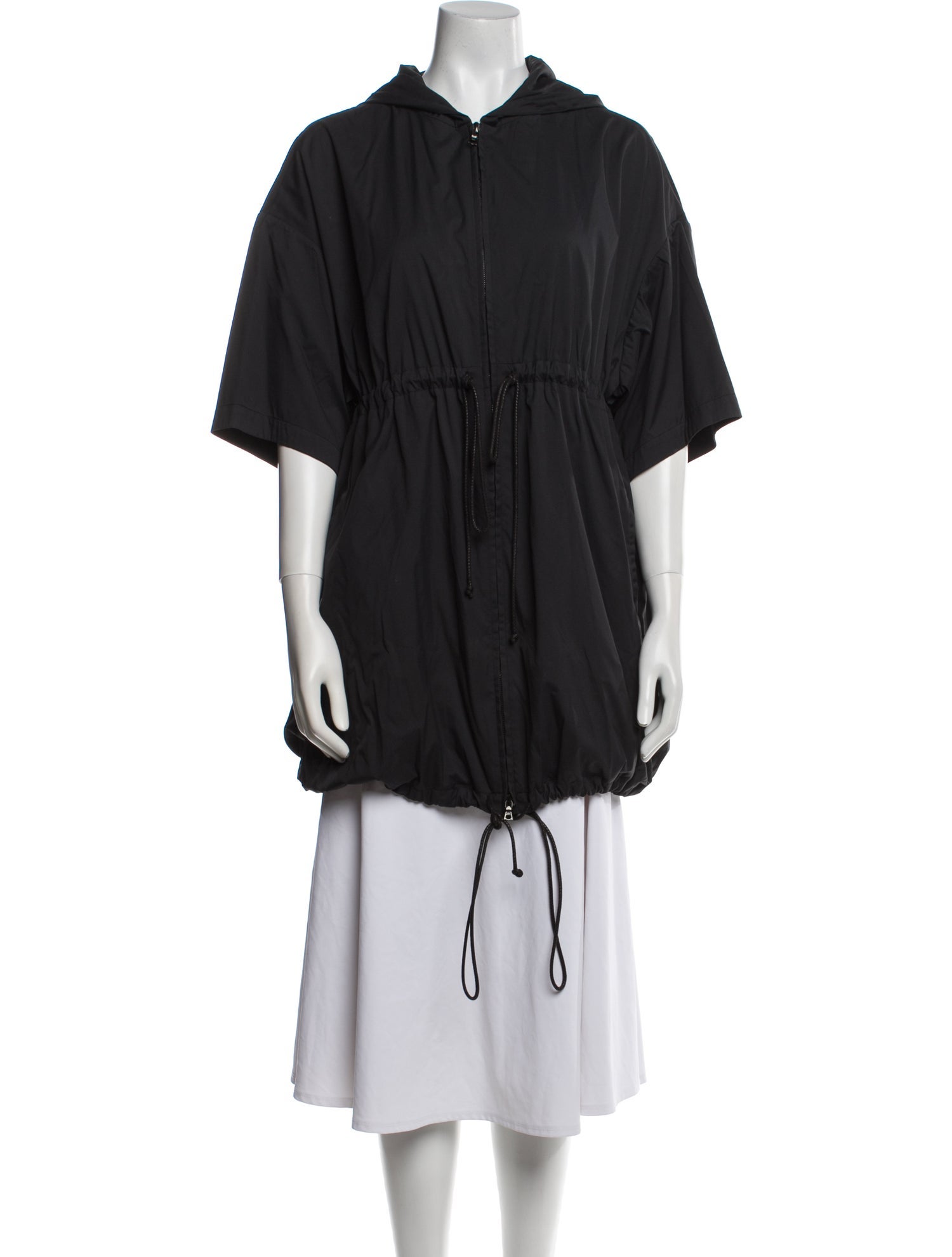 The Row Hooded Zip-Up Short Sleeve Nylon Jacket