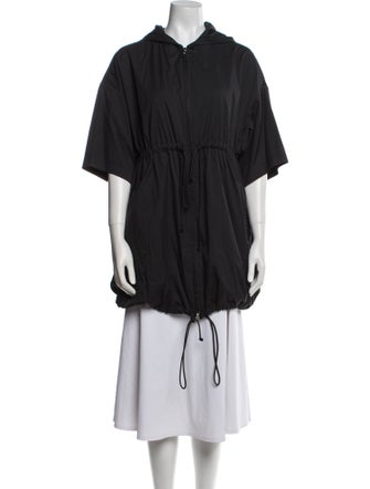 The Row Hooded Zip-Up Short Sleeve Nylon Jacket