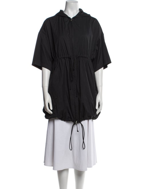 The Row Hooded Zip-Up Short Sleeve Nylon Jacket