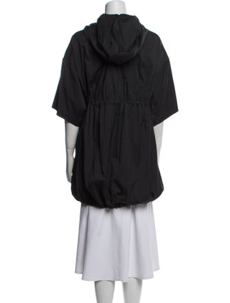 The Row Hooded Zip-Up Short Sleeve Nylon Jacket