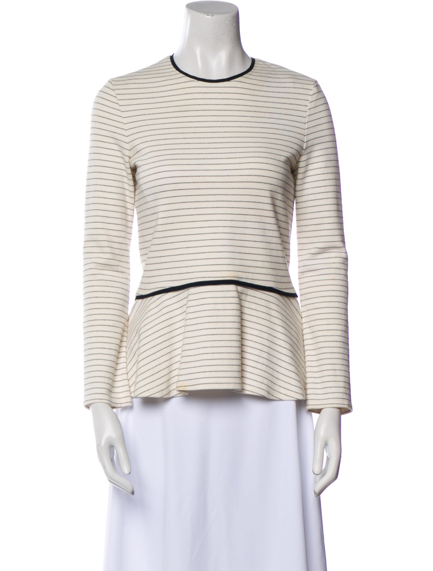 The Row Striped Crew Neck Top