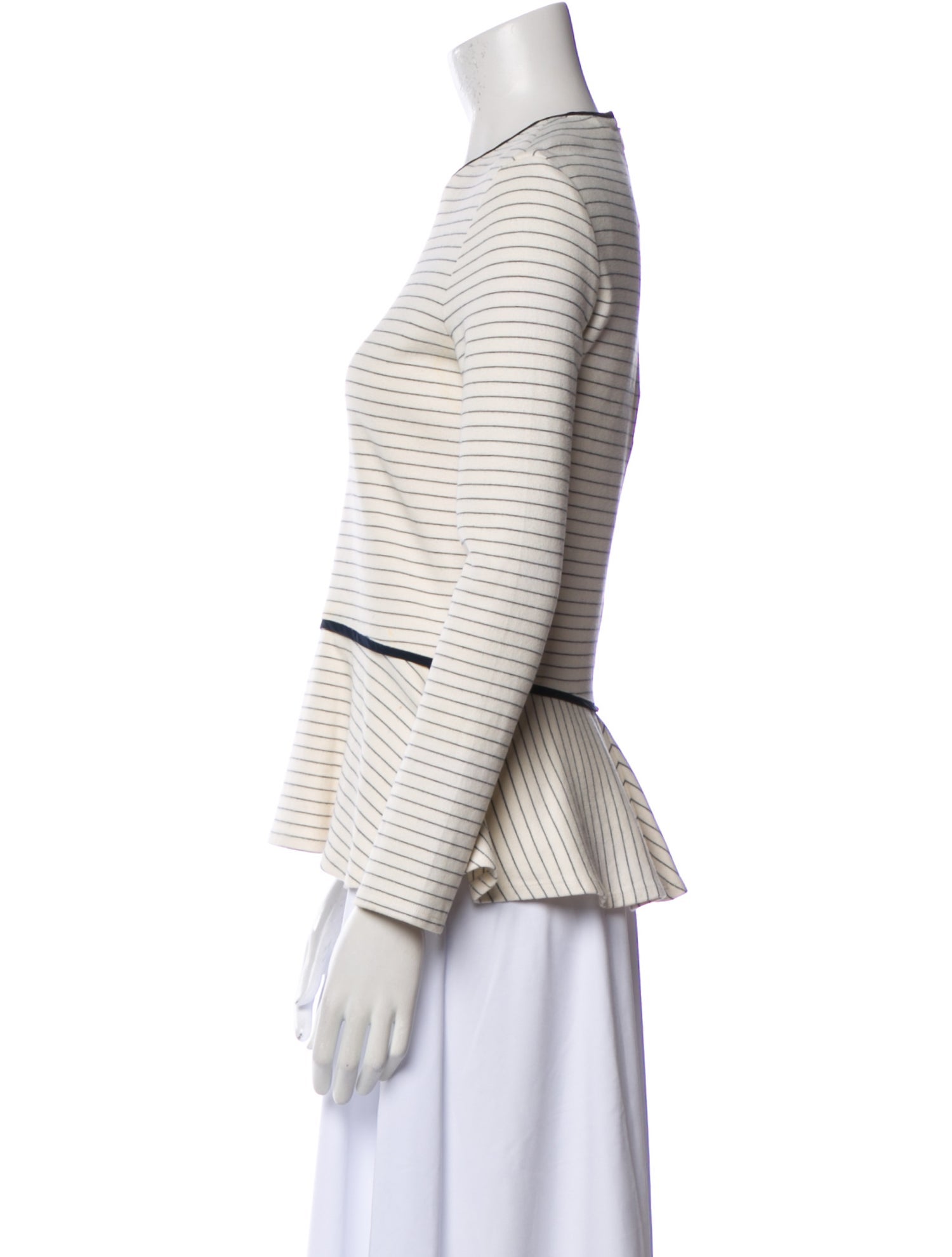 The Row Striped Crew Neck Top