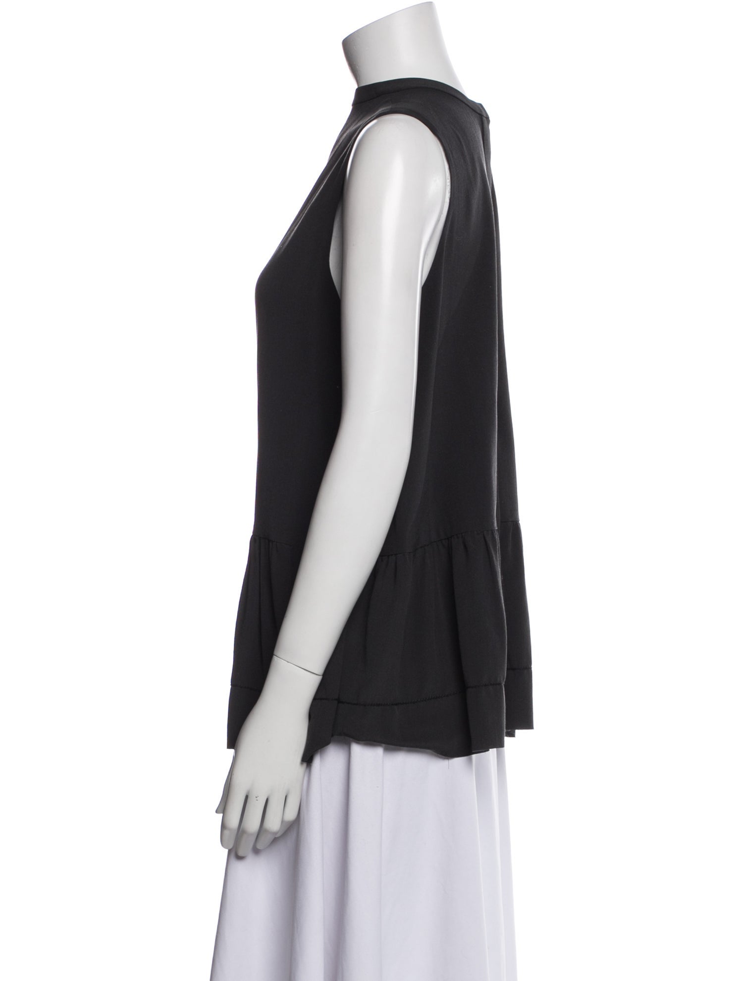 The Row Silk Mock Neck Blouse