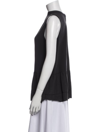 The Row Silk Mock Neck Blouse