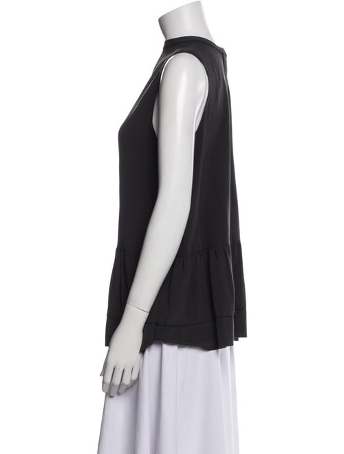 The Row Silk Mock Neck Blouse