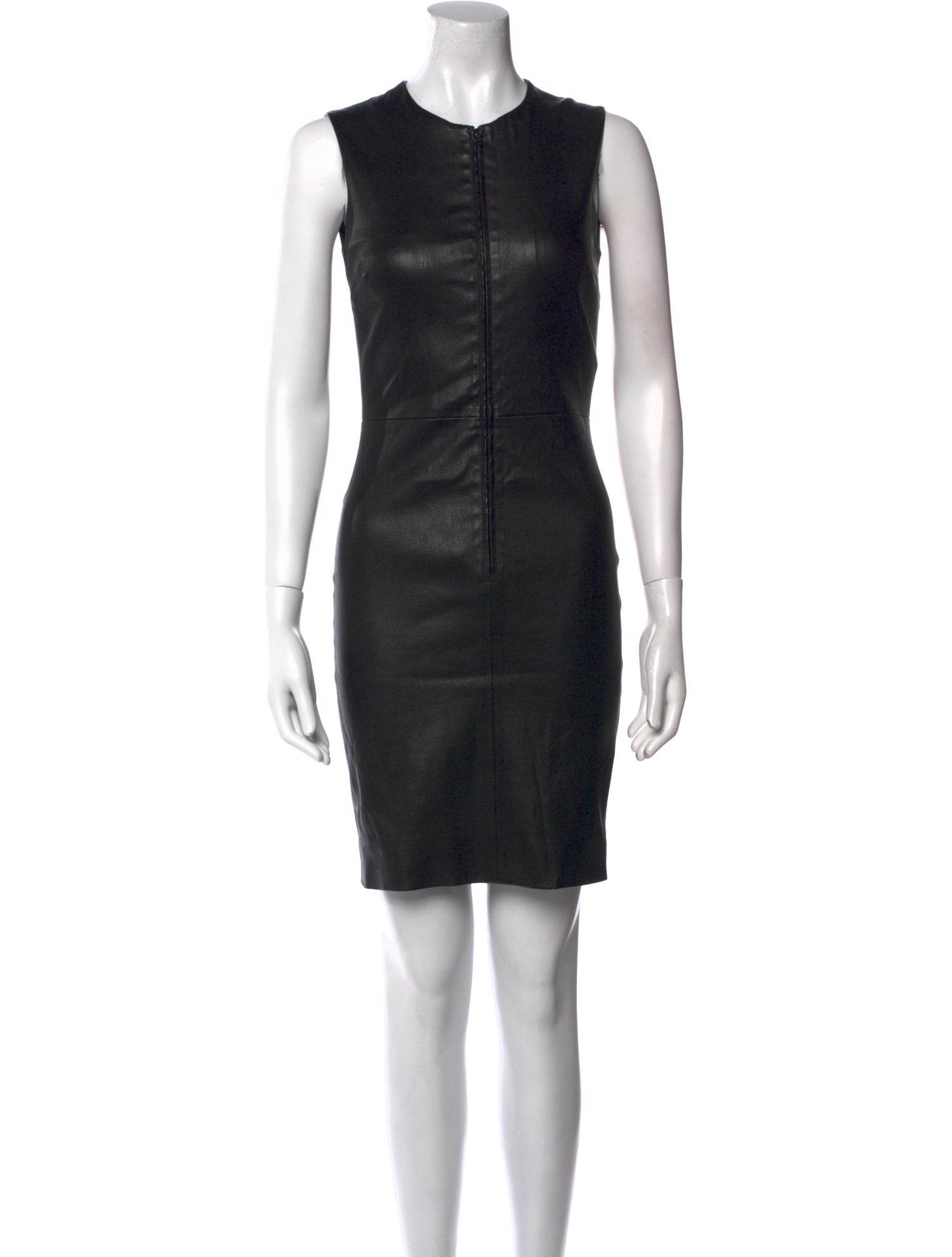 The Row Lambskin Knee-Length Dress