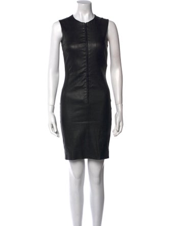 The Row Lambskin Knee-Length Dress
