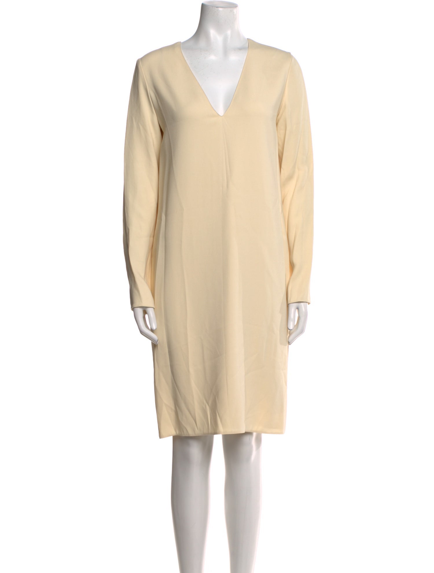 The Row V-Neck Knee-Length Dress