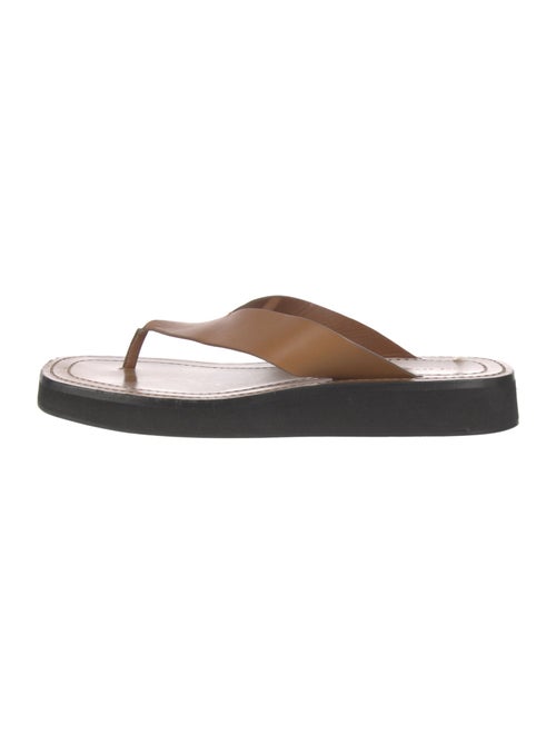 The Row Ginza Leather Flip Flops