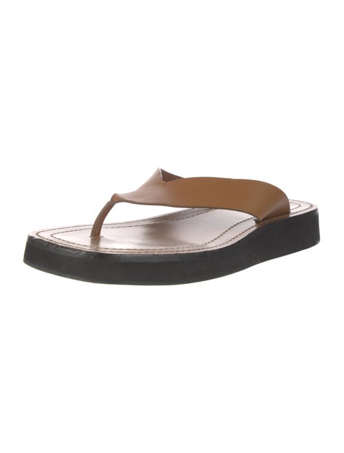 The Row Ginza Leather Flip Flops